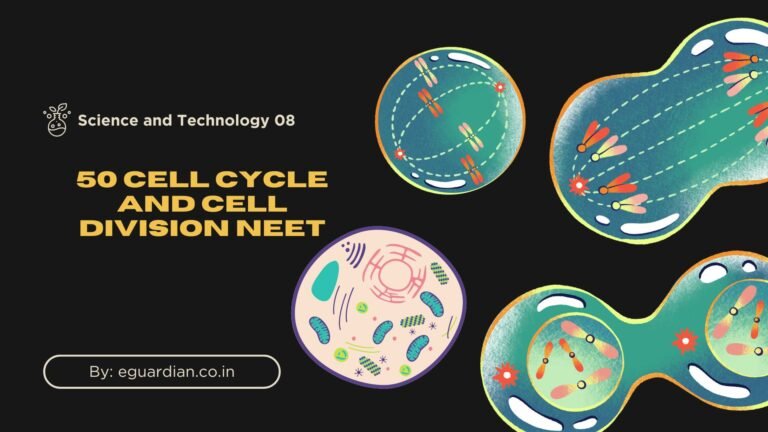 50 Cell cycle and cell division NEET MCQ questions pdf