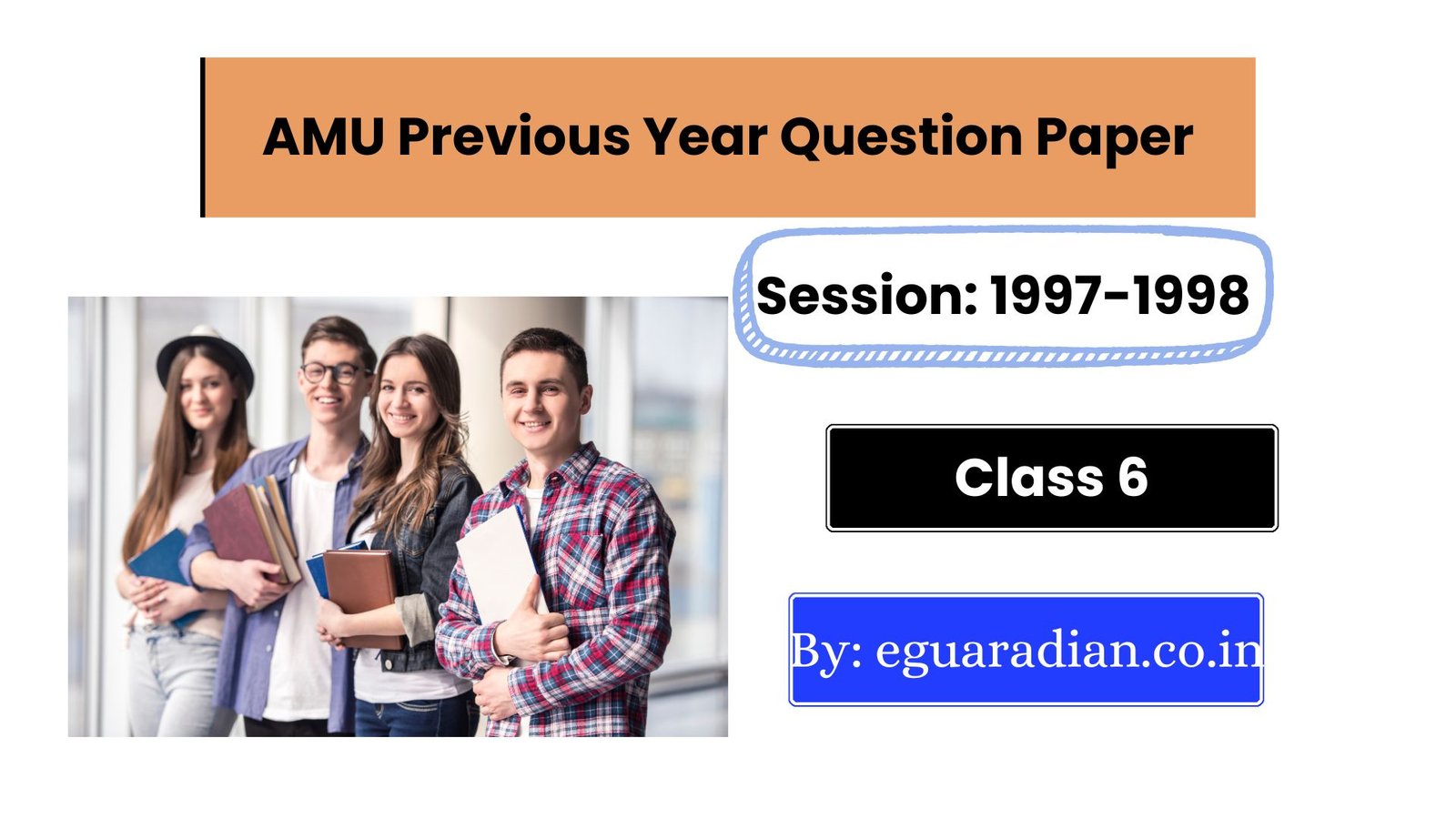 AMU Class 6 Previous Year Question Paper Session 1997-1998