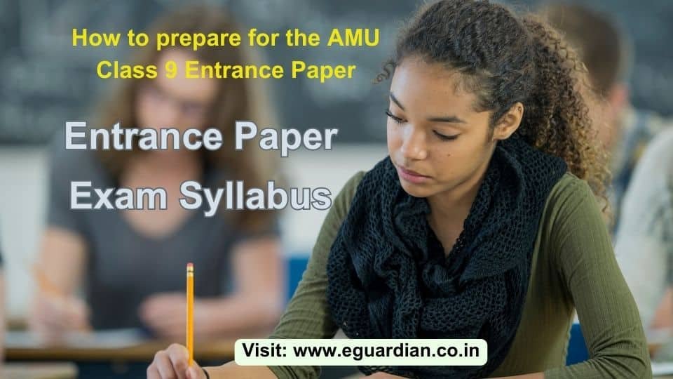 AMU class 9 entrance paper