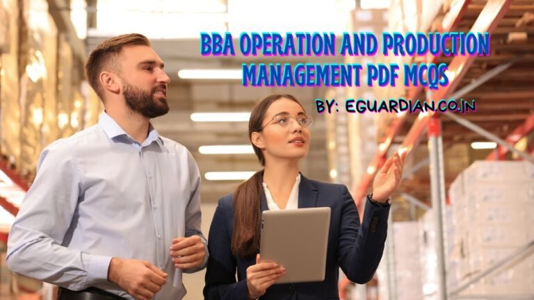 BBA Operation and Production Management pdf MCQs 2024
