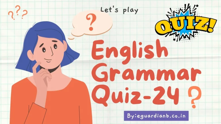 English Grammar practice test with answers for school students