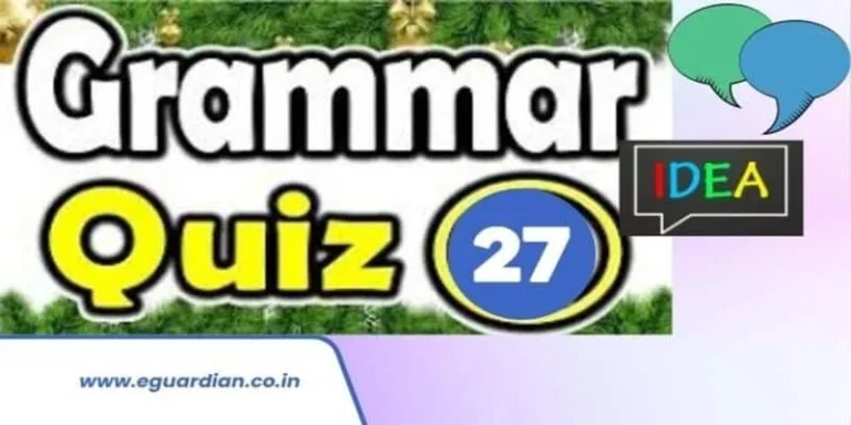 English Grammar test quiz with answers for students of all classes