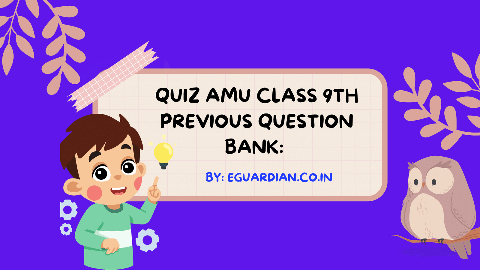 QUIZ AMU class 9th previous question bank Session 2012-2013