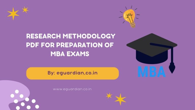 Solved MCQ on Research Methodology pdf for preparation of MBA exams