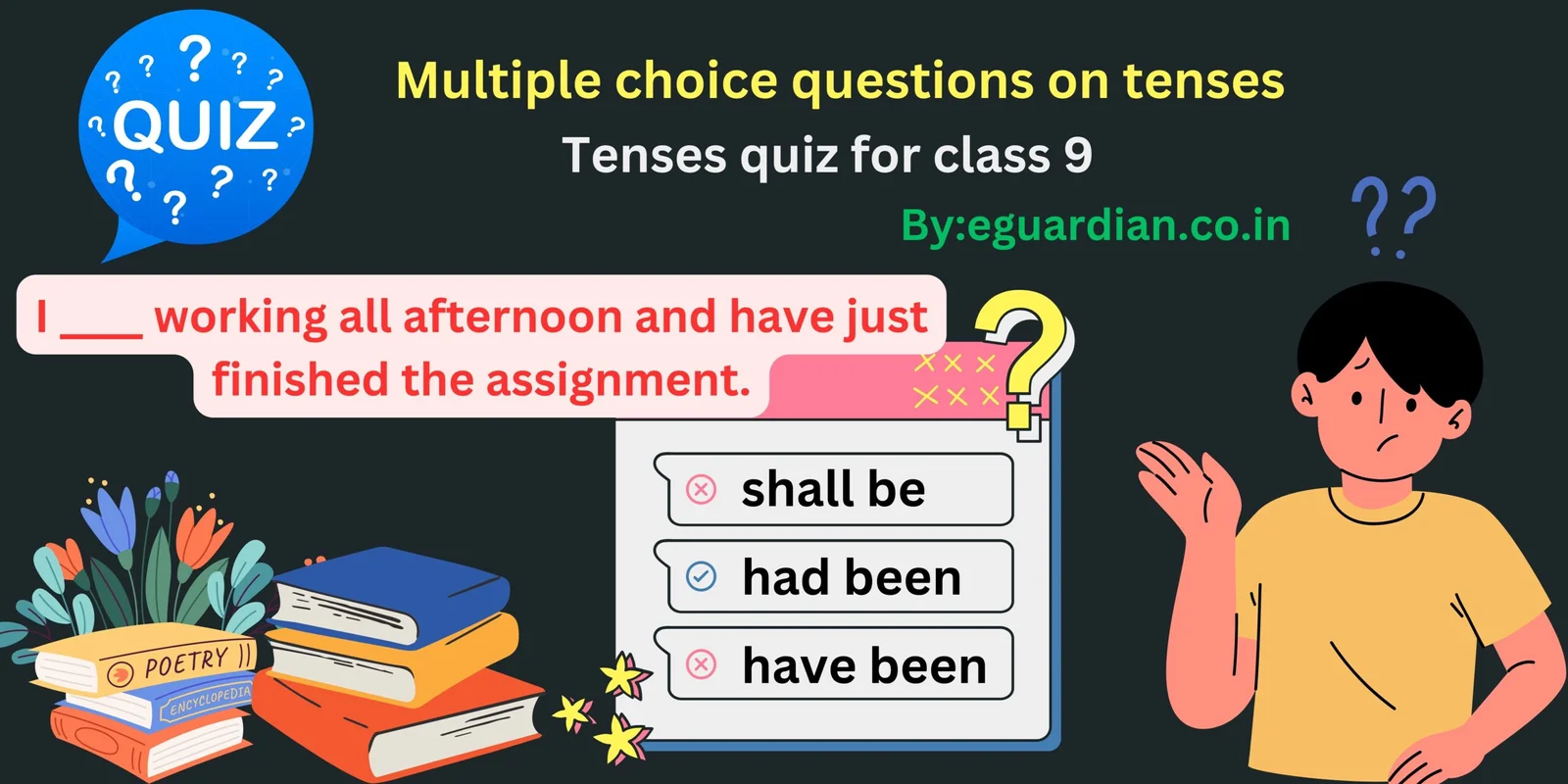 Tenses quiz for class 9 Multiple choice questions on tenses with answers